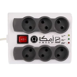 محافظ برق صوتی تصویری 6 خانه امگا